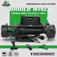 Electric Winch 13000 9500lb 12v Synthetic Rope Towing Truck Off-road 4wd 4x4 Car