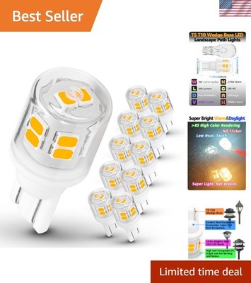 Long-Lasting T5 T10 LED Landscape Bulbs 3W Equivalent to 30W Halogen - 10 Count