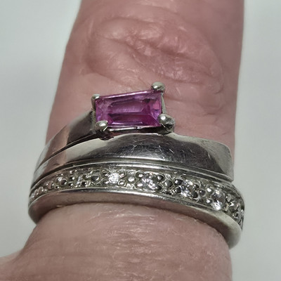 Bague En Argent Massif 925 Taille 53 - Bijou Ancien Occasion, Fabrication Française