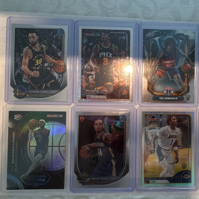 Topps NBA Hoops Premium Stock 6 Karten Lot 2020-21 Rookie Curry/SGA