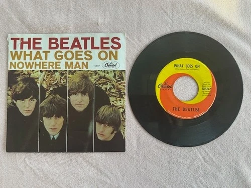 BEATLES "Nowhere Man / What Goes On" 45 Capitol 5587 Picture Sleeve 1