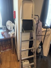 Foldable Grey Aluminium Step Ladder 180cm Height 140kg Load Capacity
