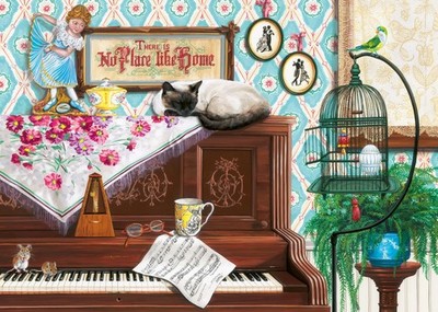 Wonder Forge Piano Cat 1000 Piece Jigsaw Puzzle for Adults | Unique, Perfectl...