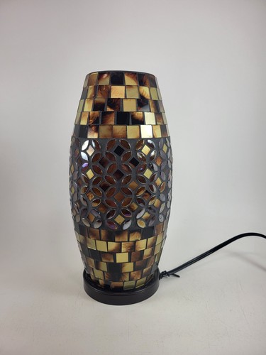 MCM Stained Glass 13" Table Lamp Jewel Tone Glass Mosaic MODERN EXC CONDITION - Picture 5 of 9