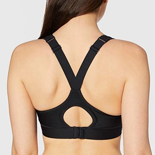 Under Armour Women's Warp Knit High Impact Sports Bra, Black, 32DD - Image 2 of 4