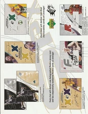 2002-03 UPPER DECK SPX NBA PROMO SELL  AD SHEET Kobe Bryant Michael Jordan