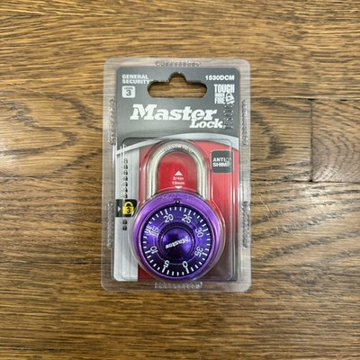 Master Lock X-treme Combination Lock 3/4'' Anti Shim- 1530DCM - Purple