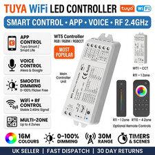 Tuya WiFi LED Controller 12V 24V RF Remote Smart Dimmer RGB RGBCCT Alexa Google