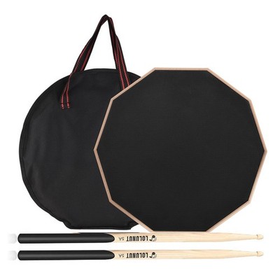 12 Zoll Drum Practice Pad Silent Practice Drum Pad 2-seitig mit 2pcs Drumsticks