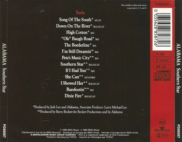 Alabama - Southern Star - RCA 1989 - Bild 2 von 3