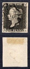 Product Image: Penny Black (BL) Plate 10 Fine Four Margin Example Cat 750 pounds