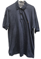 VTG Tommy Hilfiger Mens Polo Shirt Large Blue Embroidered Logo Letter Print