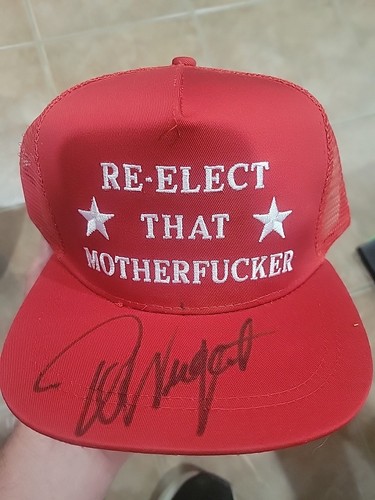 Donald Trump Re-Elect T.M.F Hat signed by Ted Nugent - Picture 1 of 3
