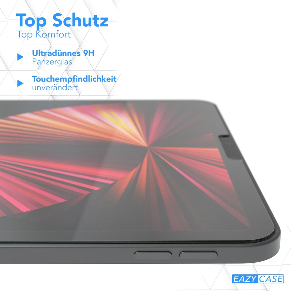 EAZY CASE Apple iPad Schutzfolien Glasfolien Display Folie Schutz Glas Echtglas - Bild 4 von 4