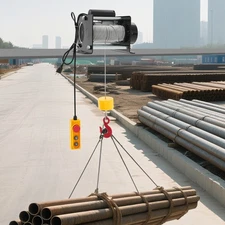 Electric Hoist Winch Wired Electric Lifting Hoist & Remote Control 400kg/881lbs