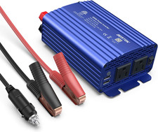 500W Power Inverter DC 12V to 110V AC Converter with 4.8A Dual USB Car Charger E