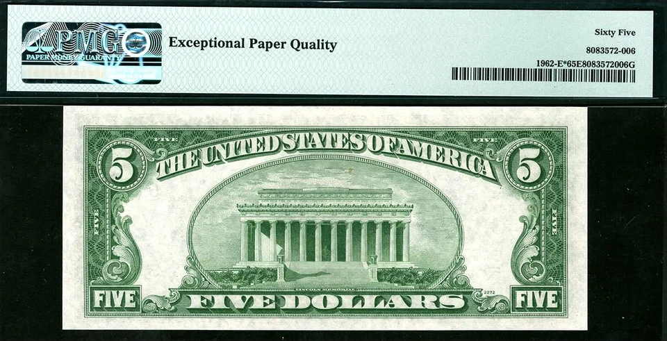 1950A* $5 Richmond STAR Federal Reserve Note FRN • Fr.1962-E* • PMG 65 EPQ - Image 2 of 2
