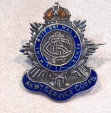 WW1 Army Service Corps Cap Badge Vintage Sterling Silver ASC Sweetheart Brooch