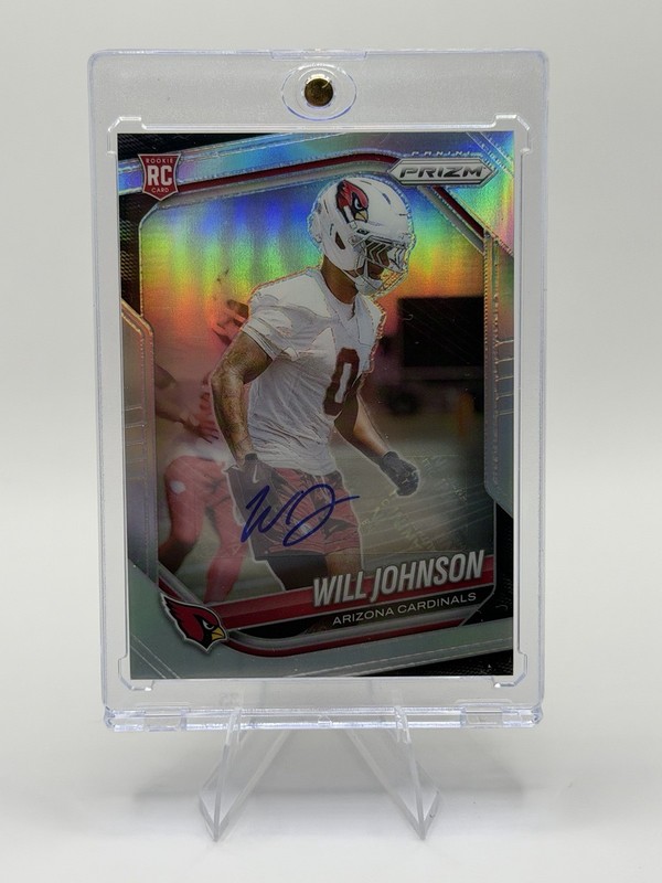 Panini 2025 Prizm Will Johnson Arizona Cardinals Rookie Auto Prizm #370