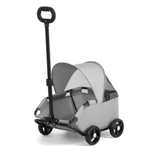 Pet Stroller *GRAY* for Small Dogs Cats 4 Wheels Travel Folding Carrier Trolley
