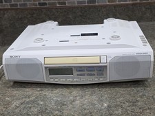 Sony ICF-CD513 Mega Bass Under Cabinet FM/AM CD Player Clock Radio White - Works