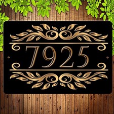 custom aluminum house building number sign
