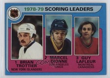 1979 Topps League Leaders Bryan Trottier Brian Marcel Dionne Guy Lafleur #3 0z0n