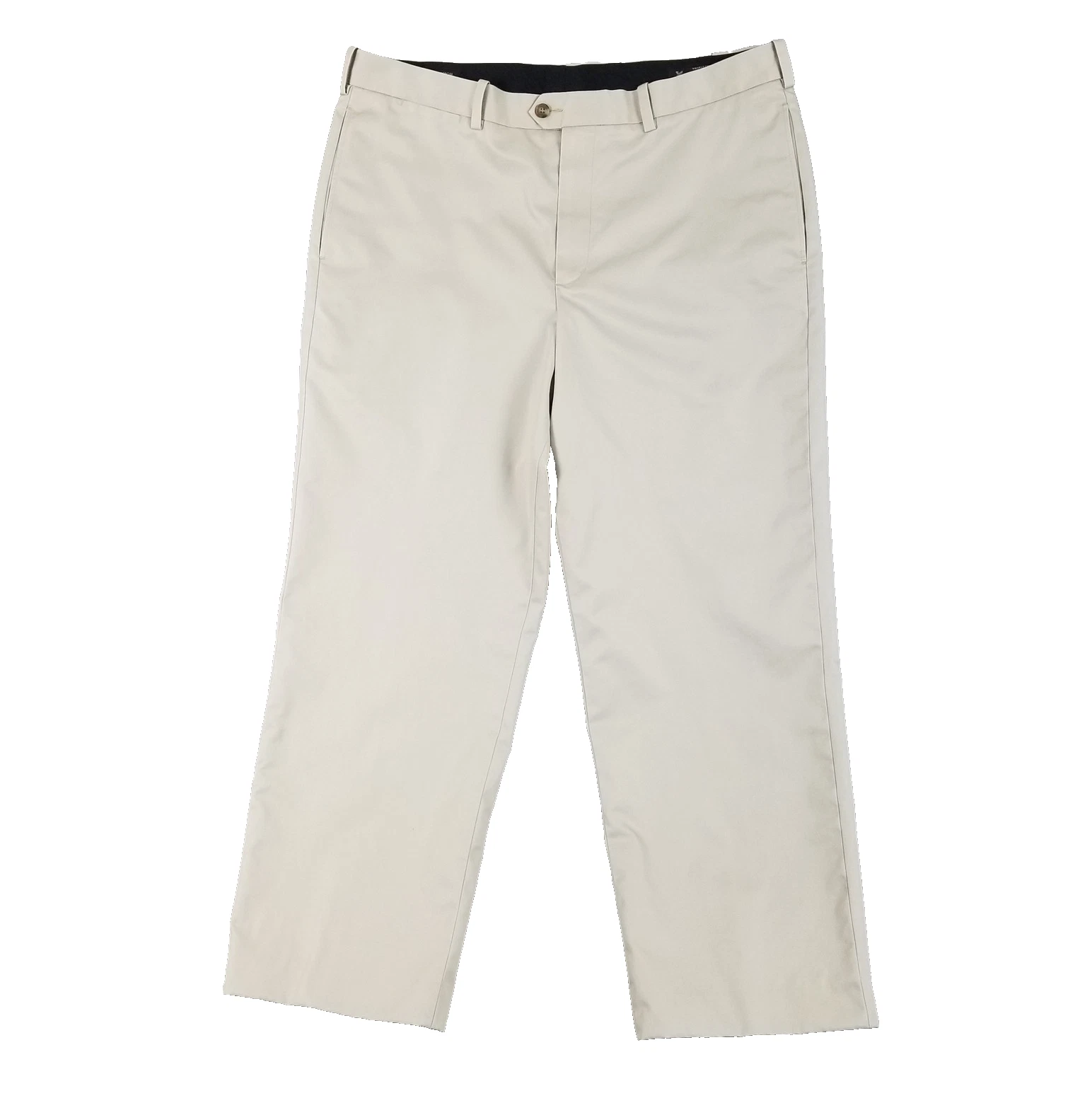 Nordstrom Classics Pants Mens 38x29 Beige Flat Front Dress Chino Cotton Comfort