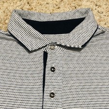 Rodd  Gunn Polo Shirt Men L Striped Big River Sports Fit Short Sleeve Cotton