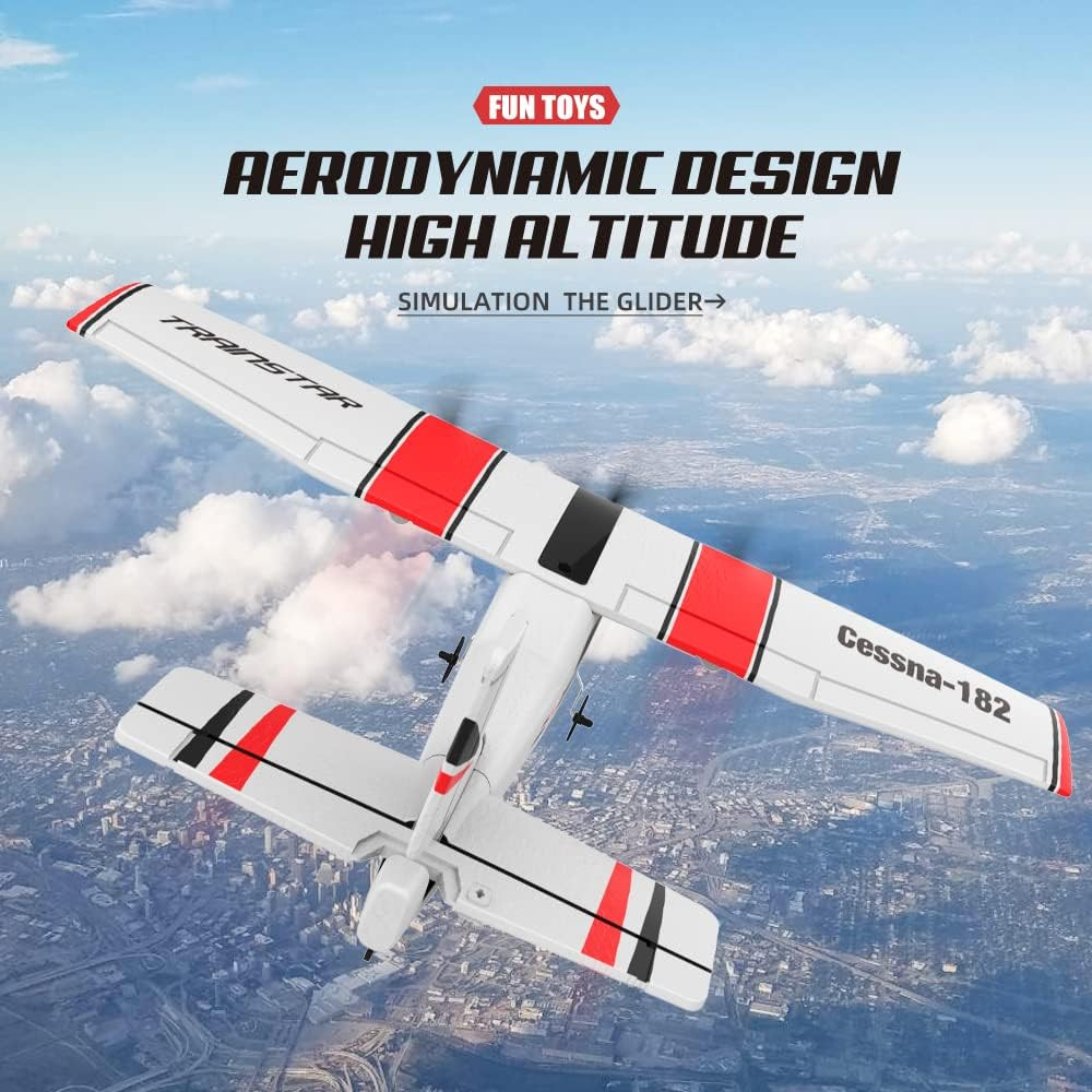 Beginner's 2.4GHz RC Airplane with Gyro & 3 Batteries - Easy to Fly Glider
