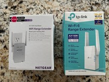 2 - WiFi dual band range extenders: Unused TP-Link AX1500 AND NETGEAR AC1200.