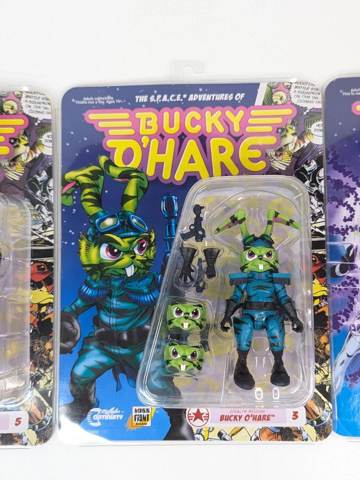 3 figuras de acción Bucky O'Hare Dead-Eye Duck Jenny Boss Fight Studio 2017 nuevas Foto 3 de 4