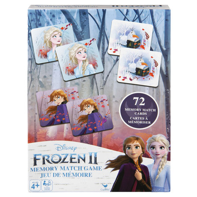 SpinMaster Frozen II Memory Match Game Elsa Anna 72 Cards Ages 4+