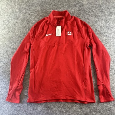 Nike Pro Elite Team Canada 1/4 Zip Running Top Mens Size Large