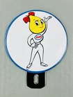 VINTAGE ESSO GIRL TOPPER GASOLINE GAS PUMP STATION PORCELAIN MOTOR OIL SIGN