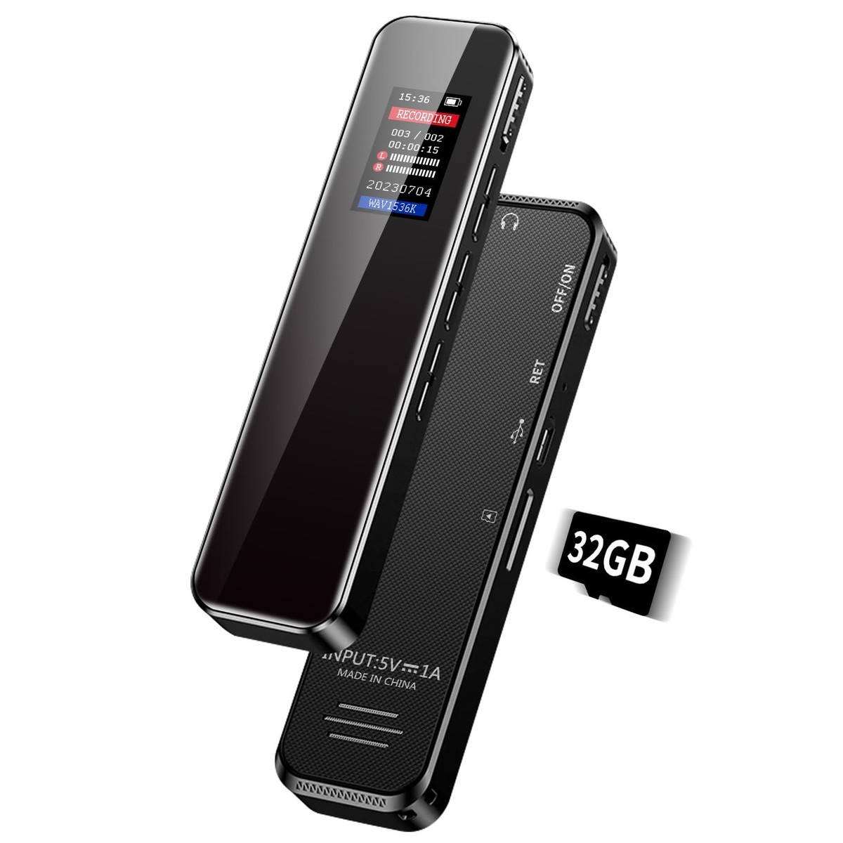 32GB Audio Recorder 32GB Digital Voice Recorder - Voice Activated Audio ...