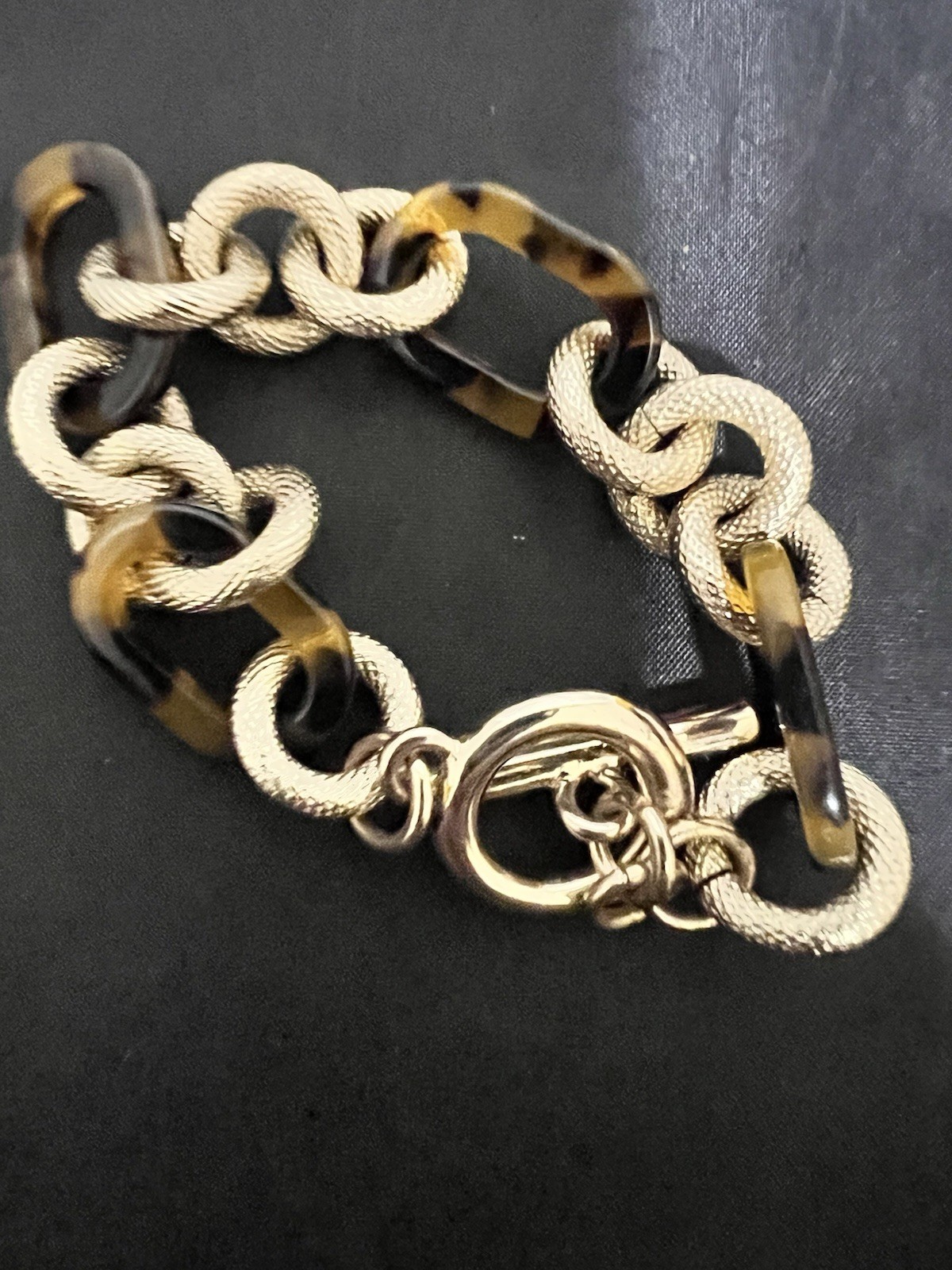 Statement Tortoiseshell Link Necklace & Bracelet … - image 3