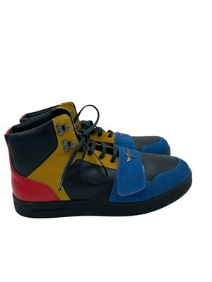 Creative Recreation CRM00B11 High Top Leather Sneakers Black Blue Gold Red