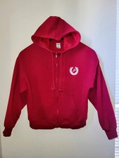 Victoria's Secret PINK Red Ivy Fleece Campus Full Zip Hoodie Size XS