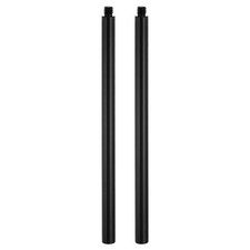 6" Metal Extension Rod, 2Pcs 1/4"-20 Female  Male Thread Tripod Tube Black