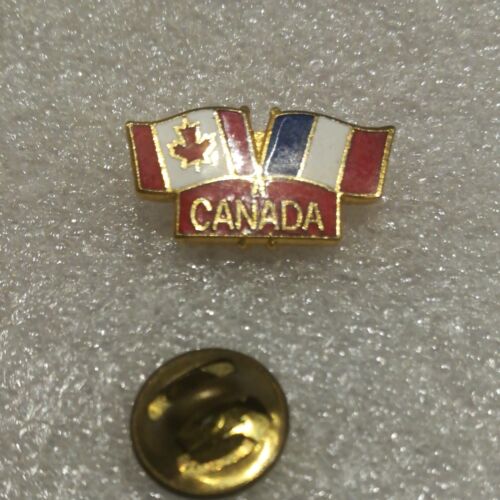 pin's CANADA FRANCE DRAPEAUX P16 - Imagen 1 de 2