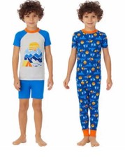 Kirkland Signature Kids Boys' 4-Piece Cotton Pajama Set, Size:4T