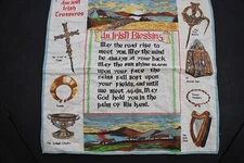 Ancient Irish Treasures & Blessing Print Handkerchief Hanky