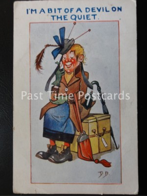 Ich bin ein bisschen Teufel in der Stille - Humor Postkarte von D.A 160515
