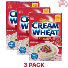 Cream of Wheat Stove Top Hot Cereal Kosher, Original, 2.5 Minute Cook Time (3pk)
