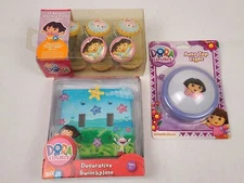 Dora the Explorer Kids Bathroom Decor Shower Curtain Hooks Rings Tap Light