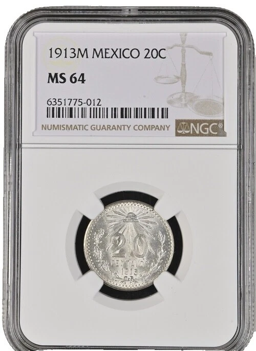 Monedas mexicanas de plata de 1913 años