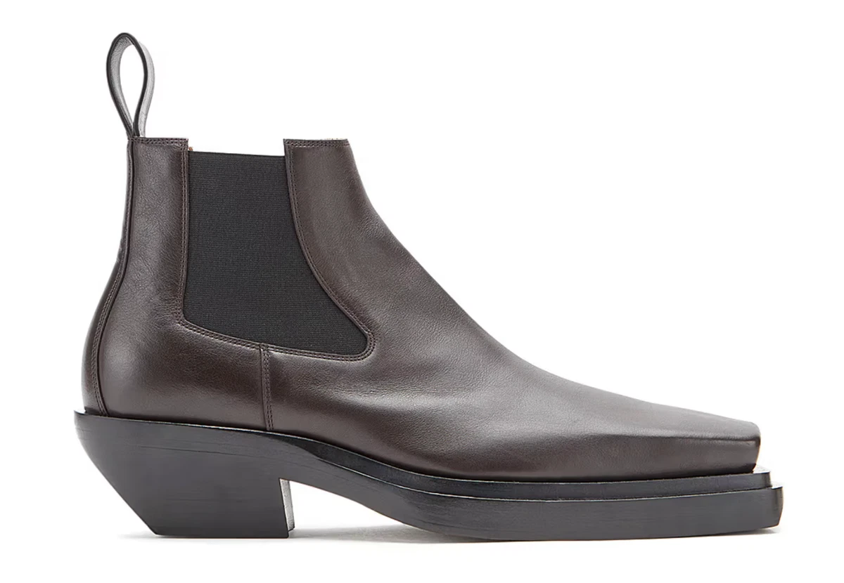 $1,500 NIB Bottega Veneta Men\'s Gray Leather Chelsea Boots Size 6(39) Bottega Veneta Men main image 2