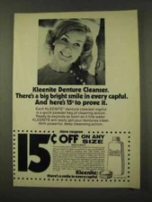 1973 Kleenite Denture Cleanser Ad - Big Bright Smile