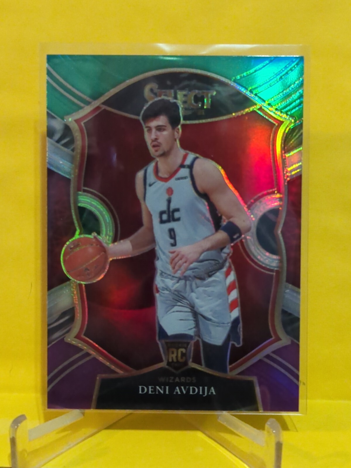 2020-21 Select Prizms Green White Purple Rookie #69 Deni Avdija